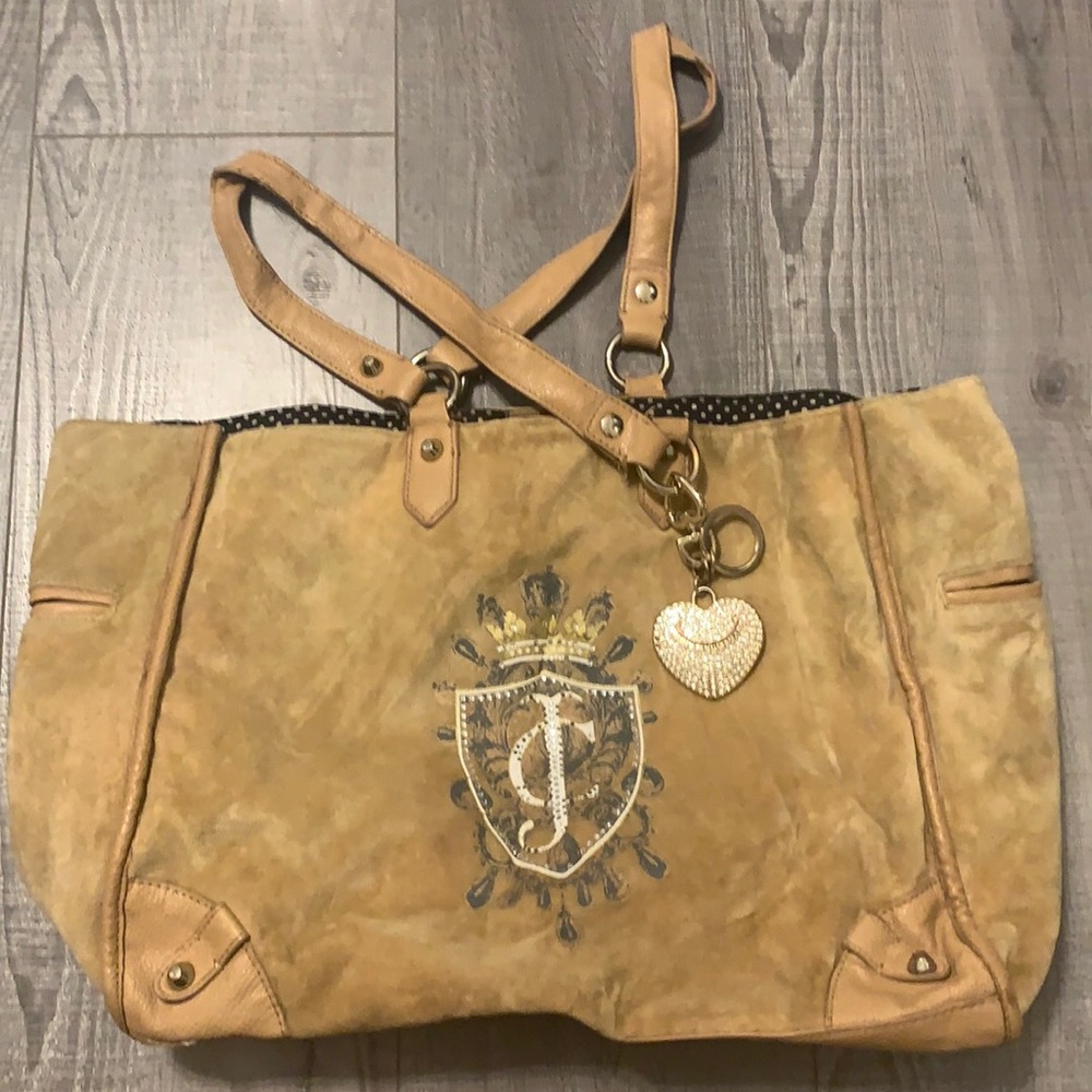 Tan suede juicy couture purse